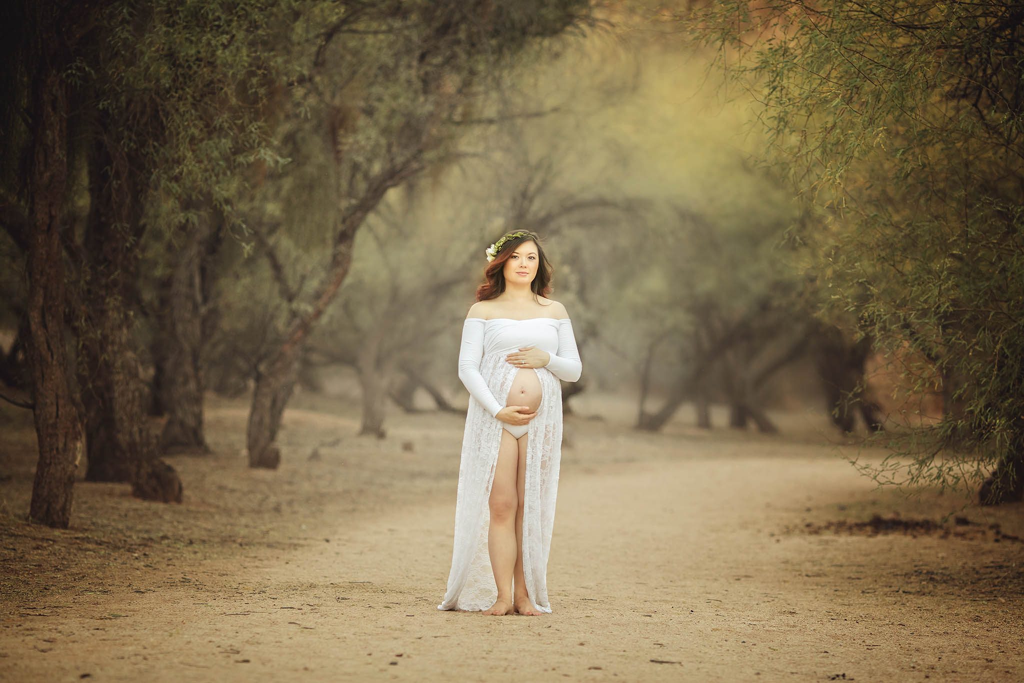 Whimsical maternity picture by best maternity photographer in Phoenix