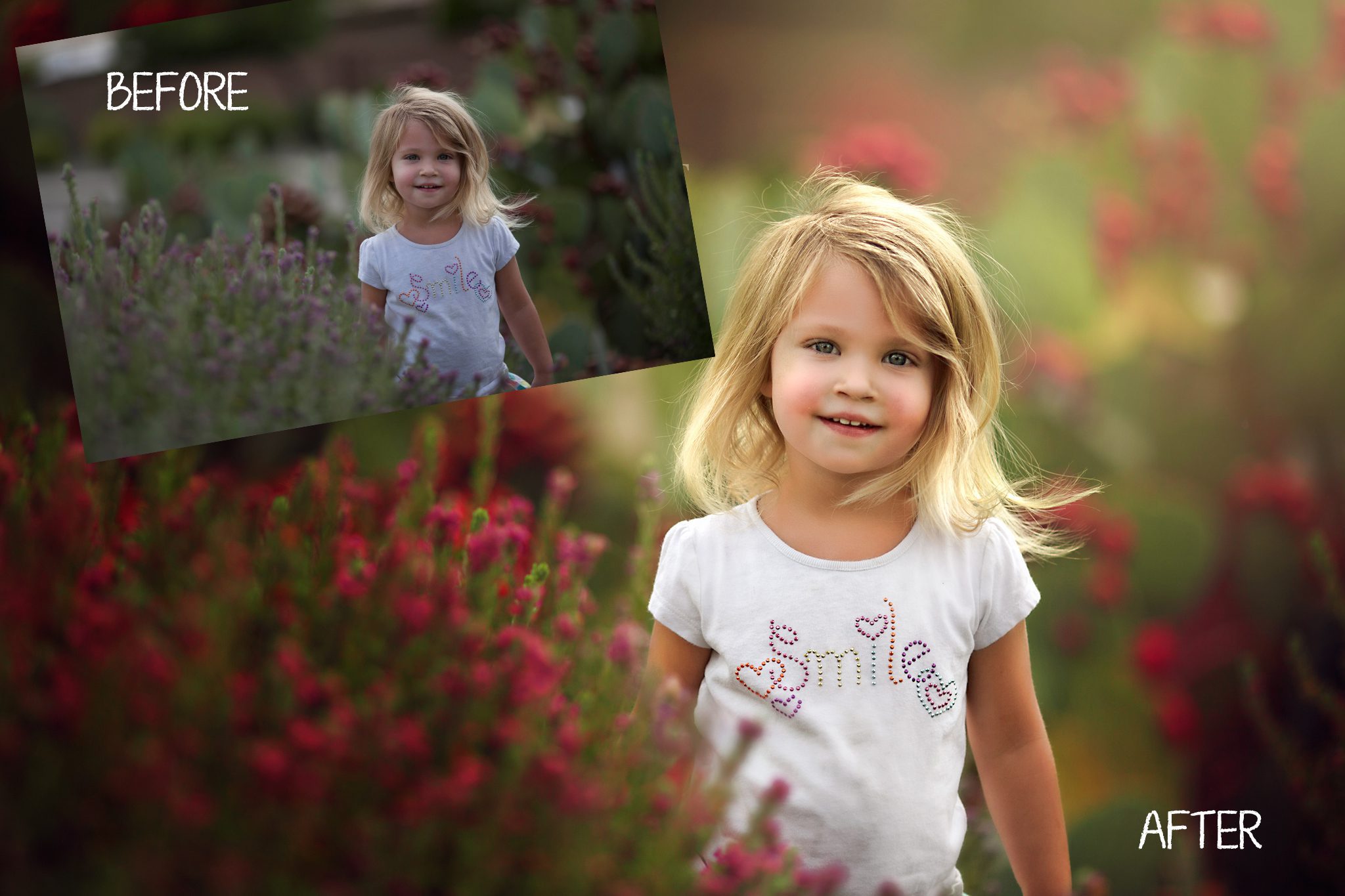 Before and After Editing Picture  Children's Photography in Ahwatukee