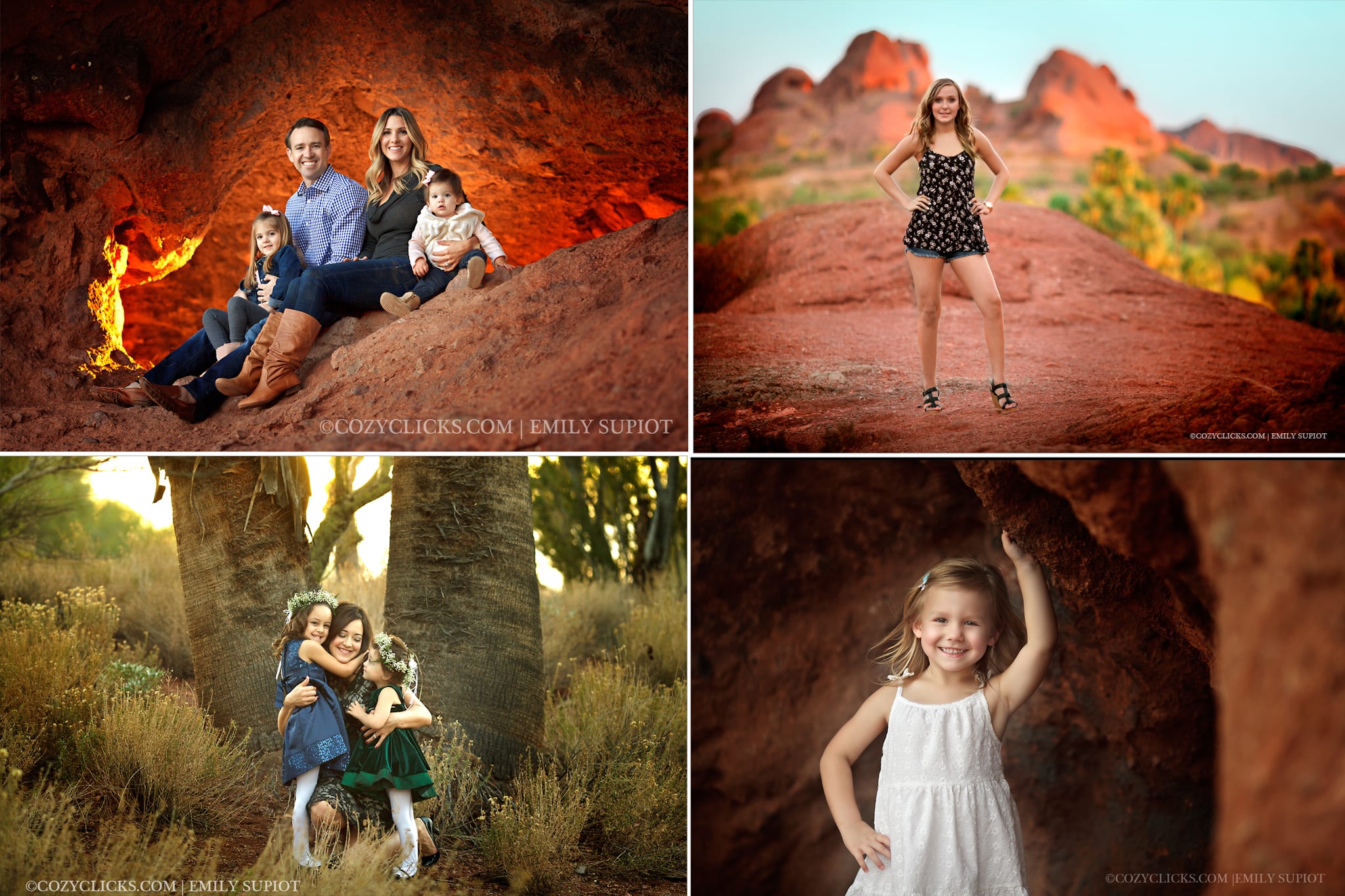 Papago Park is a great spot for fmaily portraits in Phoenix, Arizona