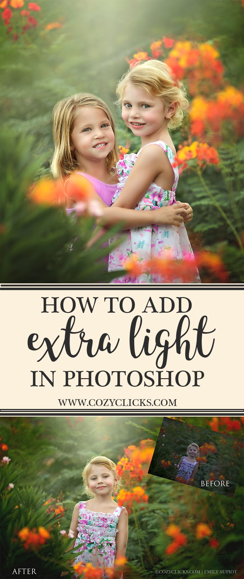 Video tutorial onhow to add extra light in to your photos using Photoshop