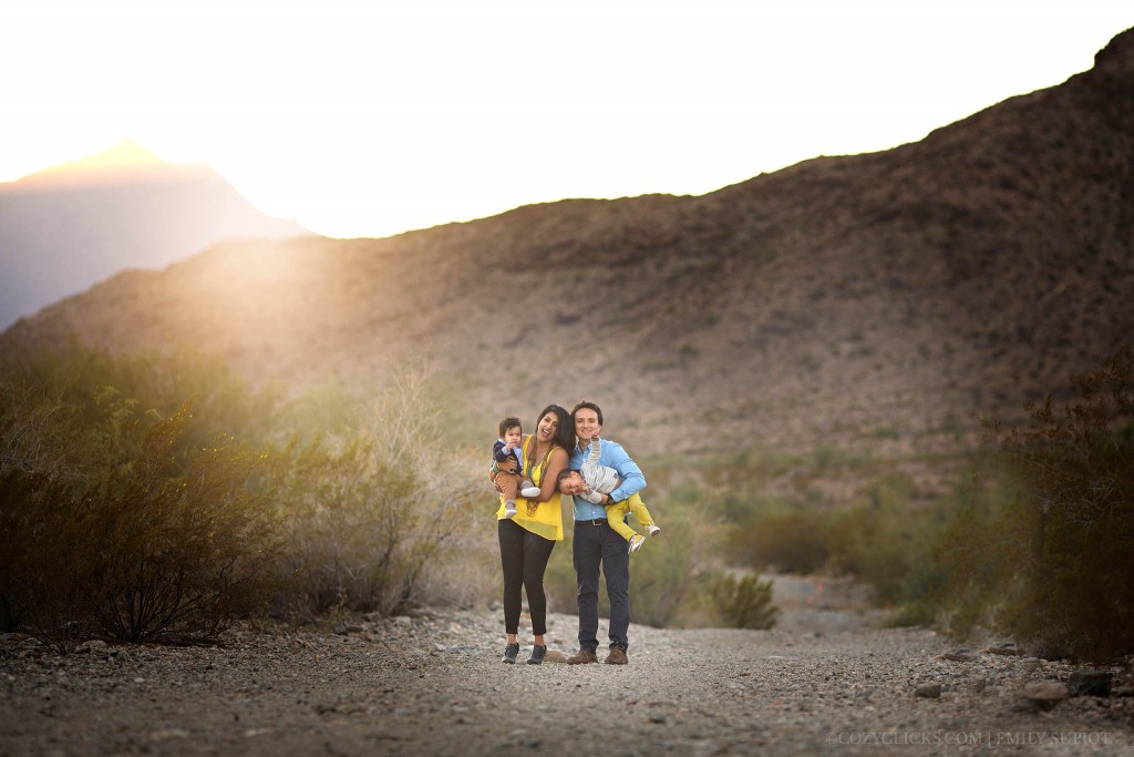 Mountainbackground family portrait in Phoenix AZ 85044 85048