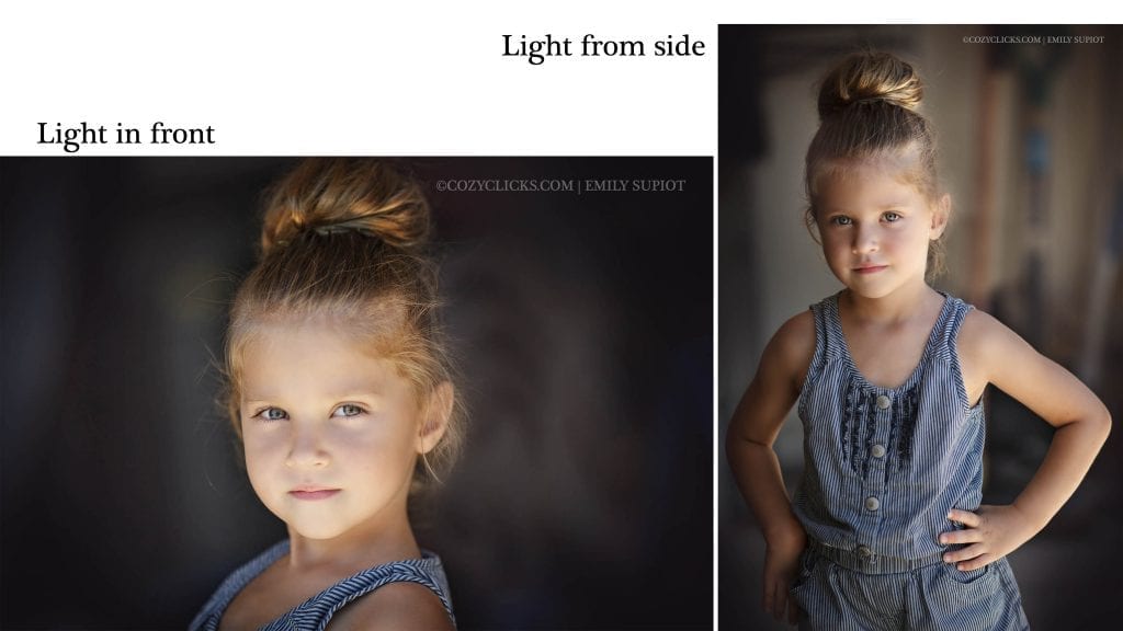 Two ways to use open shade to achieve different results in portraits