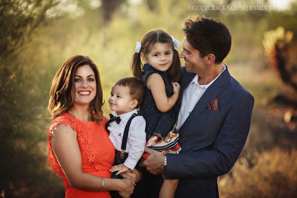 Family photography at McDowell Sonoran Preserve in the desert