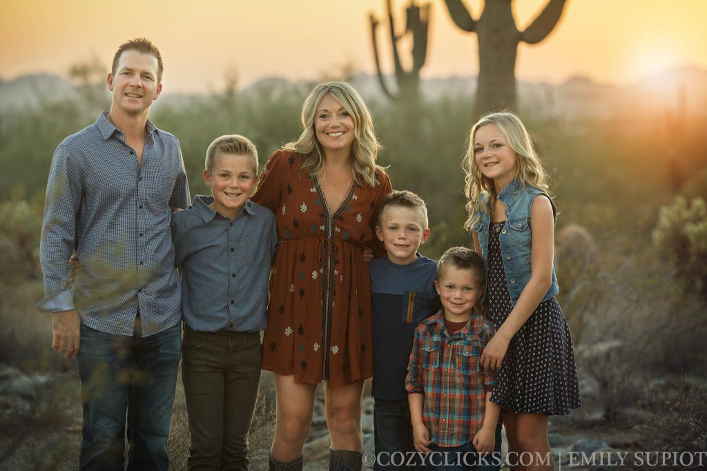 Family portraits in Scottsdale near Phoenix at the Gateway Trail head