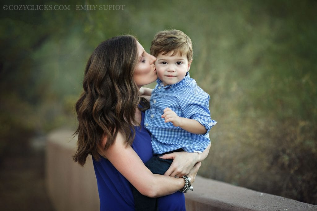 Mom and son photo in DC ranch family session 