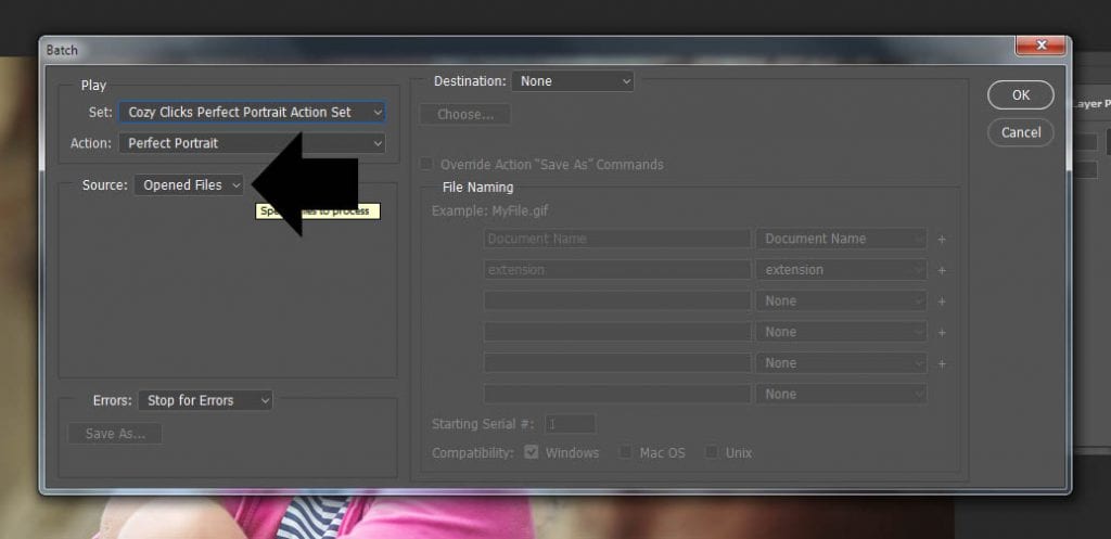 Speed up your editing by batch editing in Photoshop