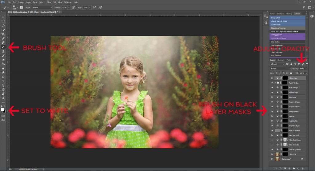Photoshop Retouching actions for portraits