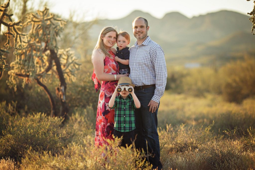 Family photography in the desert near Phoenix at Lost Dutchman State Park