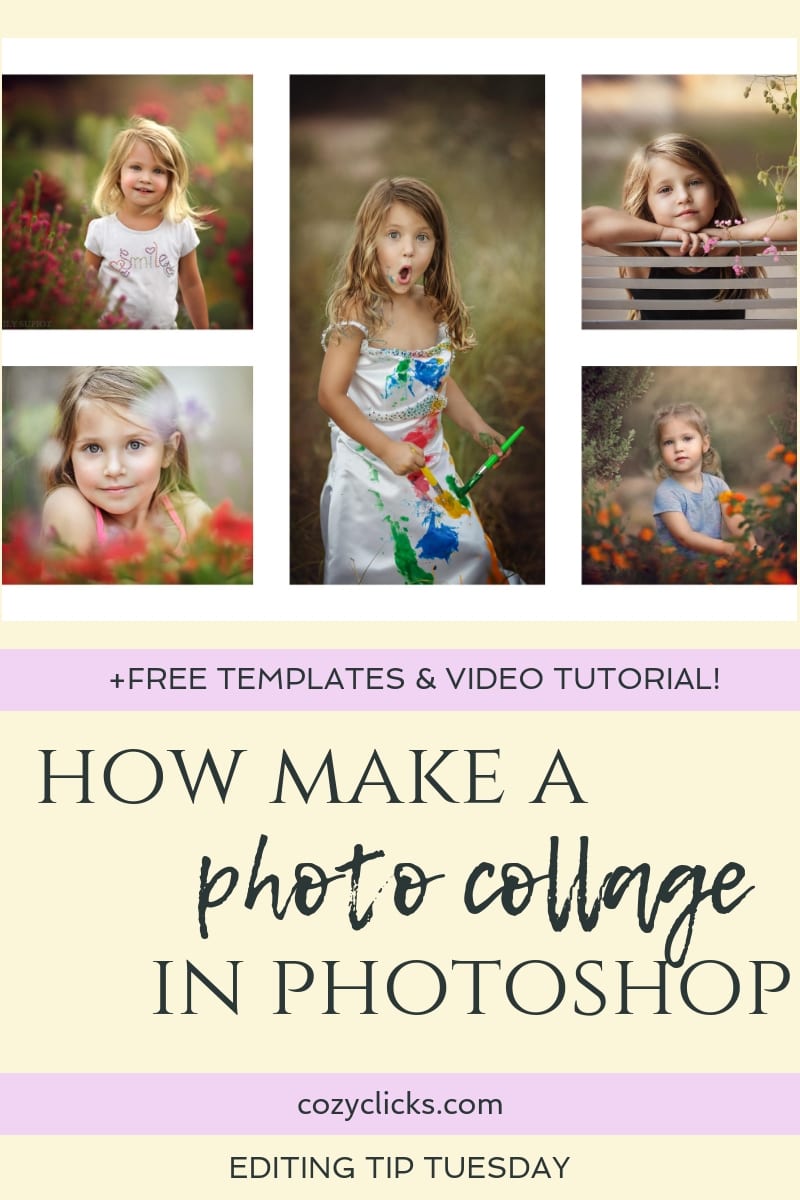 How To create a photo collage in photoshop Super easy way to make a photo collage plus free templates and video tutorial!