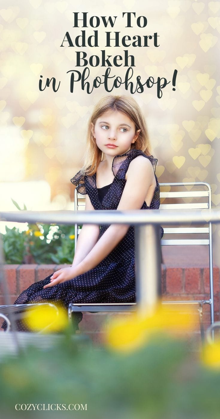 How To Add Heart Bokeh In Photoshop.  Learn how to add heart bokeh in your photos plus grab a freebie!
