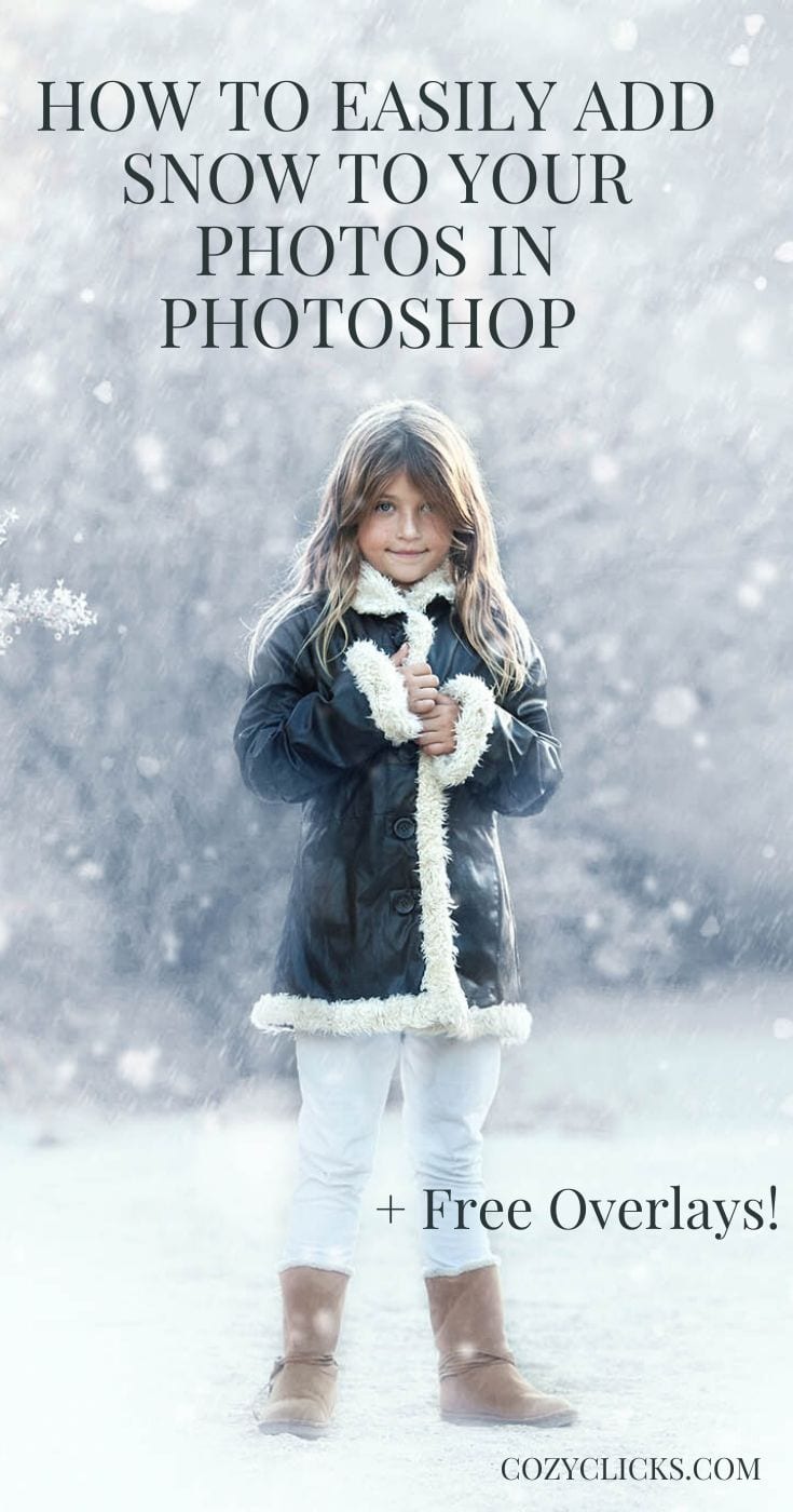 How to Easily Add Snow to Your Photos in Photoshop Learn how to use snow overlays to make your pictures look wintry instantly! Snow overlays are the perfect way to add snow to photos in Photoshop