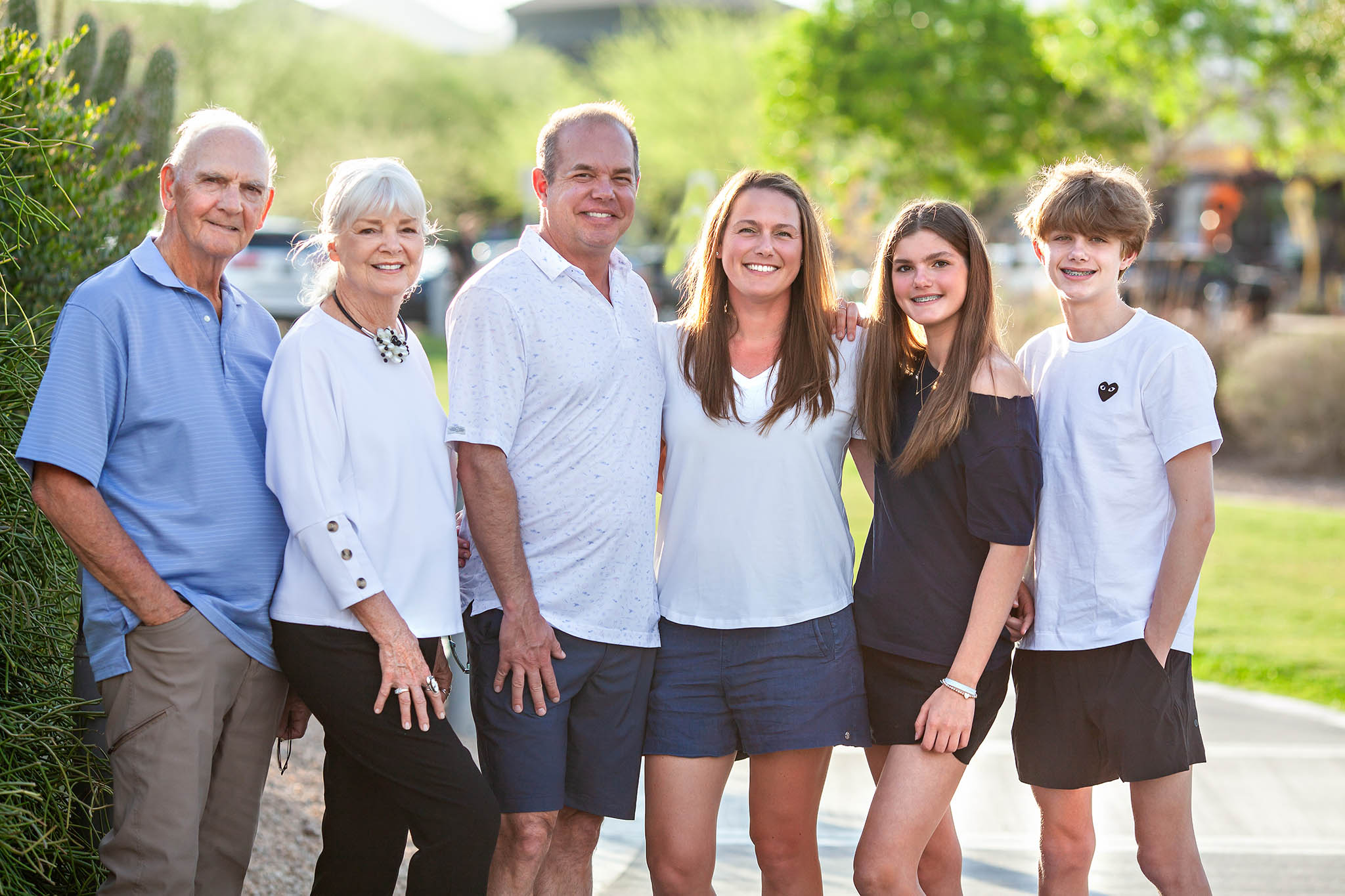 Candid cousins-only picture during extended family photos at Fountain Hills Park
