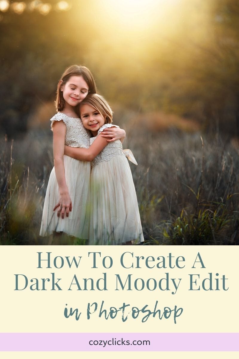 Learn Photoshop tips to create a dark and moody edit in your photos.  3 quick and easy Photoshop techniques for creating  dark and moody edit!